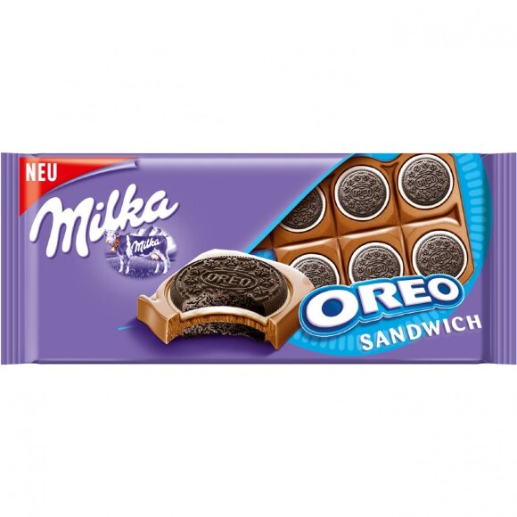 Шоколад Milka Oreo Sandwich Cookies 92г
