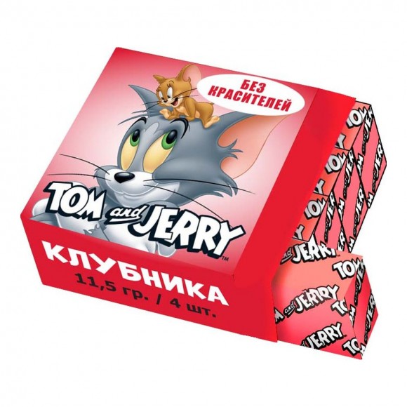 Жев. конфеты Tom&Jerry Клубника 11,5г (40 шт)