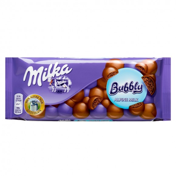 Шоколад Milka Bubbly Milk Chocolate 90г