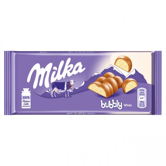 Шоколад Milka Bubbly White Chocolate 95г